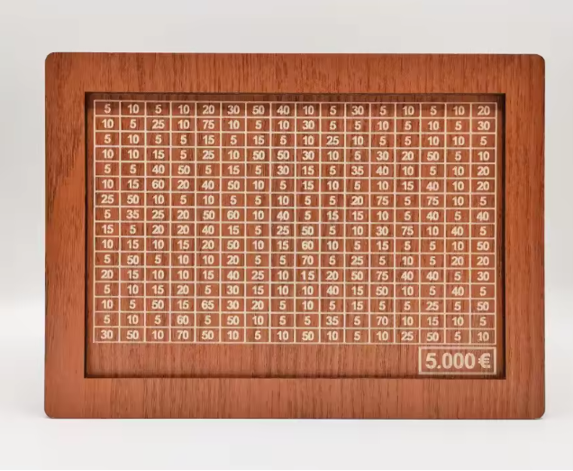 Hucha de madera de 1000/2000/3000/5000/10000 euros
