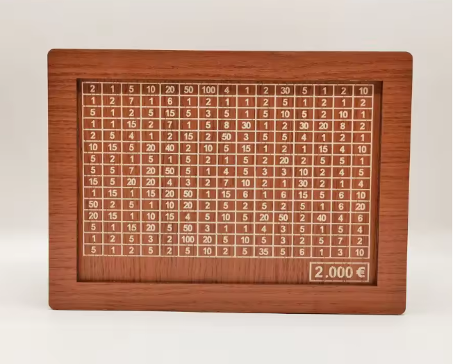Hucha de madera de 1000/2000/3000/5000/10000 euros